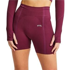 ABYL Womens Reflex Seamless Purple Athletic Shorts Size Medium